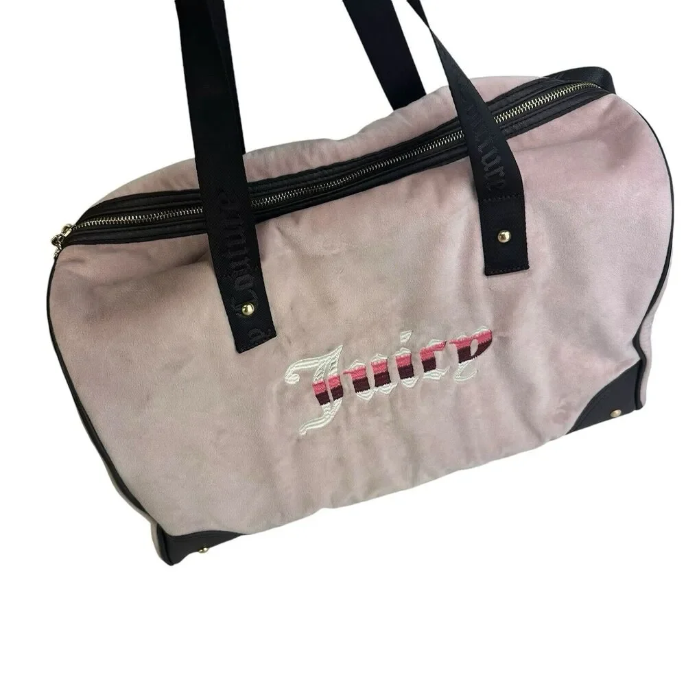 Juicy Couture pink and brown travel bag